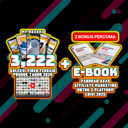 3,222 Video Affiliate + 2 eBook Panduan Affiliate Marketing
